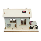3D Wooden Cabin Puzzle – DIY Handmade Model Toy for Kids and Adults