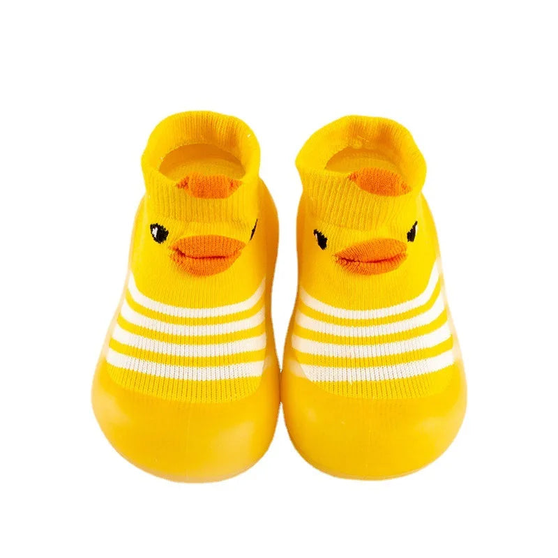 Cute Non-Slip Baby Floor Socks with Silicone Sole – Breathable Toddler Shoes for Boys & Girls