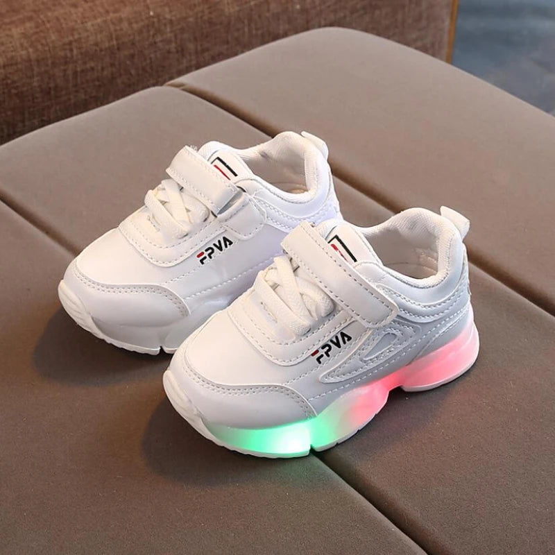 Kids' LED Light-Up Sneakers - Breathable Anti-Slip Sports Shoes for Boys & Girls