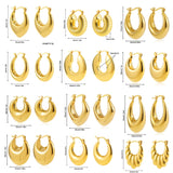 Gold-Plated Stainless Steel Geometric Hoop Earrings – Waterproof & Tarnish-Resistant