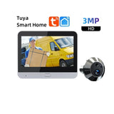 Cámara de puerta con mirilla WiFi Tuya con detección de movimiento y visión nocturna: visor de puerta con video inalámbrico de 3 MP