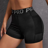 Women's High Waist Yoga Shorts with Pockets - Booty Lifting Workout Shorts for Gym & Training