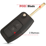 Durable 3-Button Ford Key Fob Shell Replacement with Uncut Blade