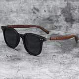 MOONBIFFY Retro Wood Grain Polarized Sunglasses – Trendy UV400 Eyewear for Men & Women
