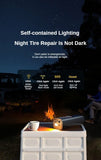 Portable Digital Tire Inflator with LED Light & Power Bank