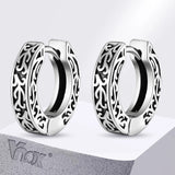 Men’s Stainless Steel Hoop Earrings – Hypoallergenic Small Silver Hoops