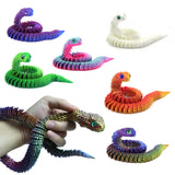 3D Printed Movable Snake with Egg – Realistic Articulated Animal Toy for Decor & Fidget Play