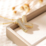 Letter Pendant Necklace for Women – Mood & Sleep Tracker Fashion Jewelry for Office & Career