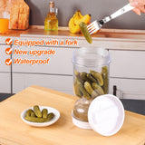 Olive & Pickle Strainer Jar | Hourglass Airtight Container for Easy Storage