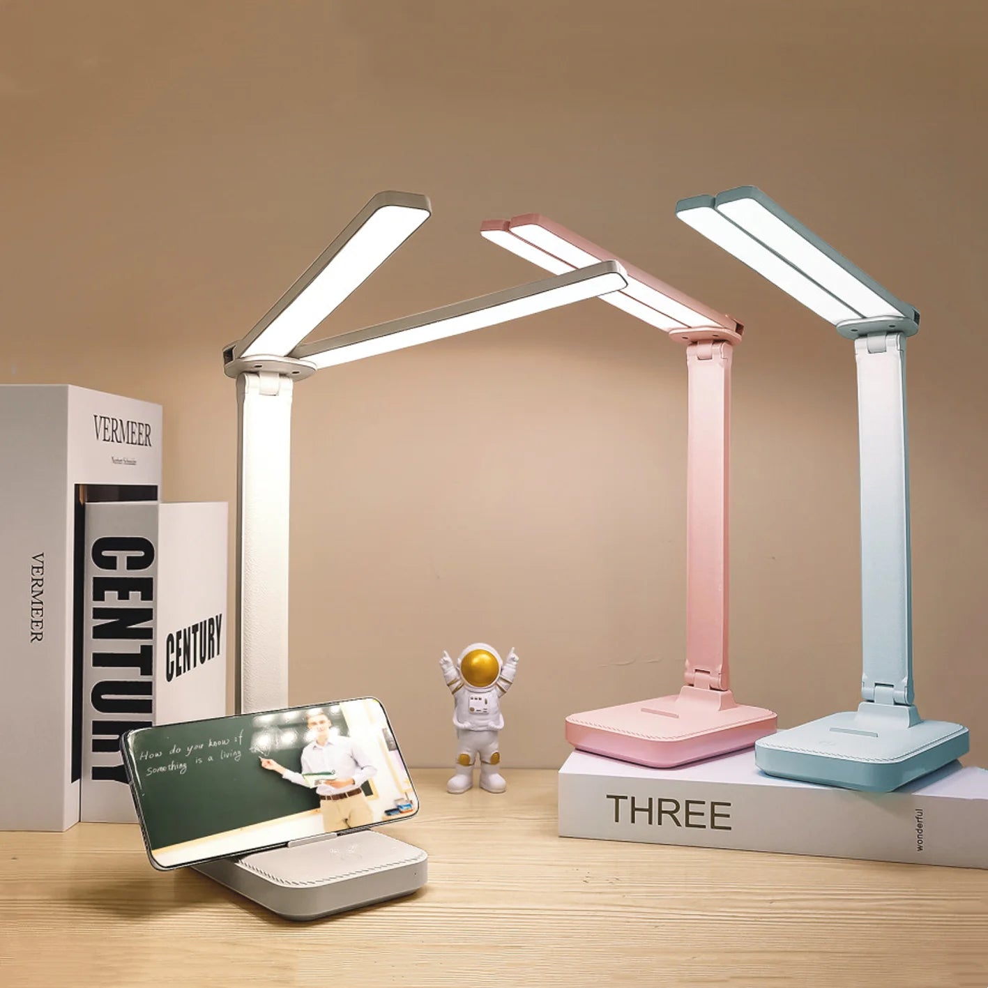 Rechargeable LED Desk Lamp with Touch Control and Adjustable Brightness