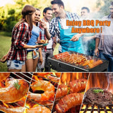 Parrilla de carbón portátil de acero inoxidable: minikit de herramientas para barbacoa para acampar al aire libre y hacer pícnic