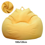 Large Cotton Bean Bag Chair Cover – No-Fill, Comfortable Floor Lounger for Adults