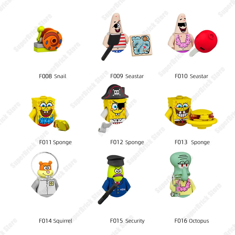 SpongeBob & Patrick Star Building Blocks Set – Bikini Bottom Action Figures