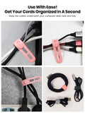 Silicone cable ties – desk and charger uses, tall crop