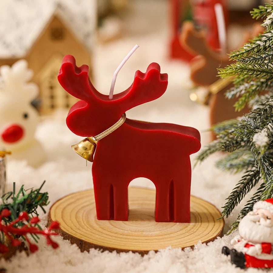Cozy Elk-Shaped Christmas Holiday Scented Candle