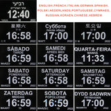 Digital LED Calendar Clock with 12 Alarms and Multi-Language Display