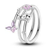 Elegante alianza de boda con circonita cúbica: anillo de moda de moda para mujer