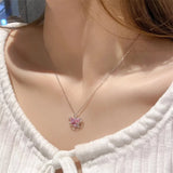 Trendy Heart-Shaped Mood Pendant Necklace for Women