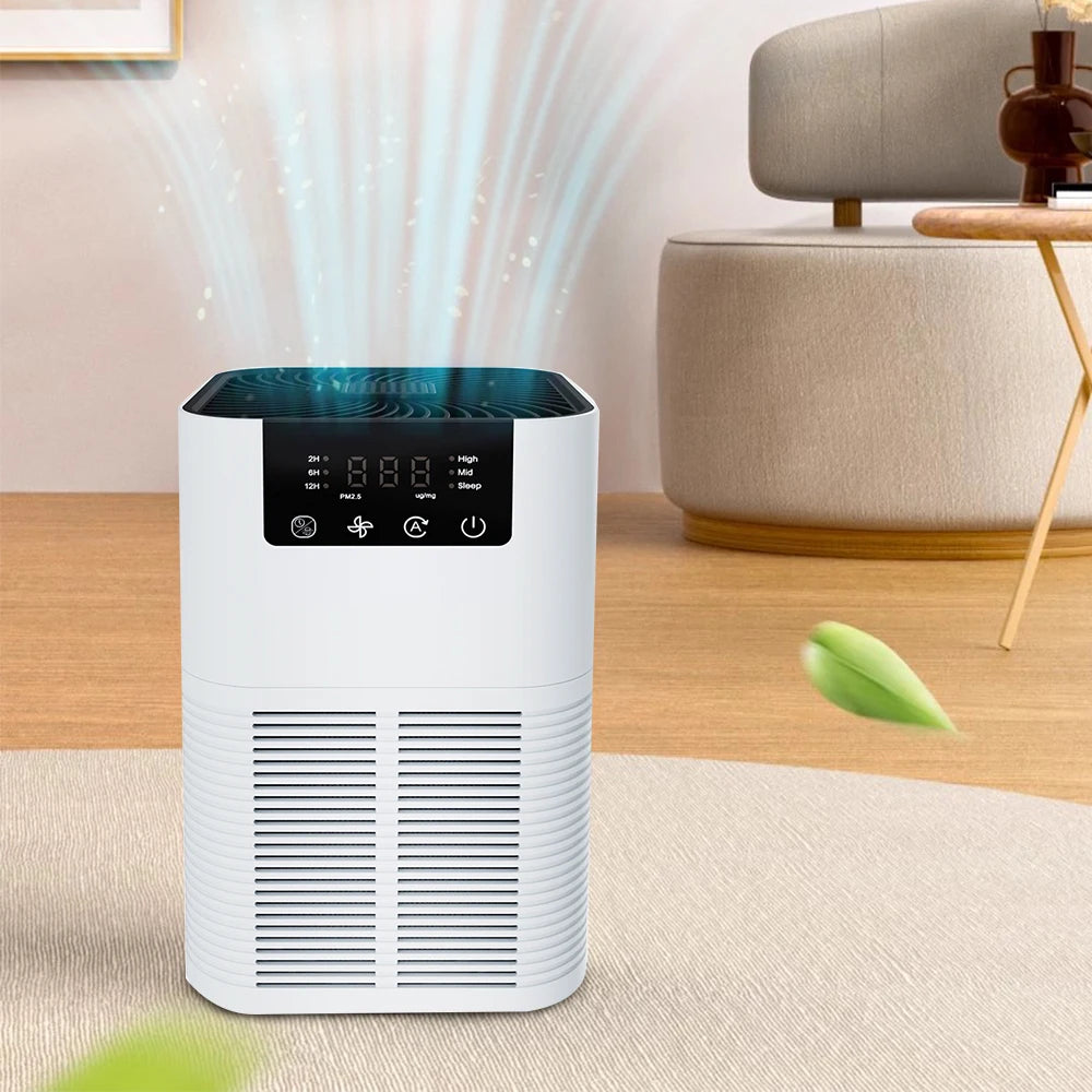 HEPA Air Purifier with Negative Ion Generator & Aromatherapy – Quiet Smoke & Odor Eliminator for Home