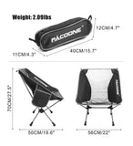 Ultralight Foldable Aluminum Camping Chair – Portable Outdoor Seat with Mesh Panels