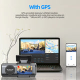 4K Dual Dash Cam with Night Vision – Front & Rear Recording, WiFi, GPS, 24H Parking Mode