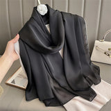 Elegant Silk Scarf – Luxury Solid Color Shawl & Pashmina for Women
