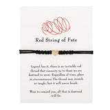 Pulsera con dije de cadena de cuerda ajustable: joyería unisex de moda