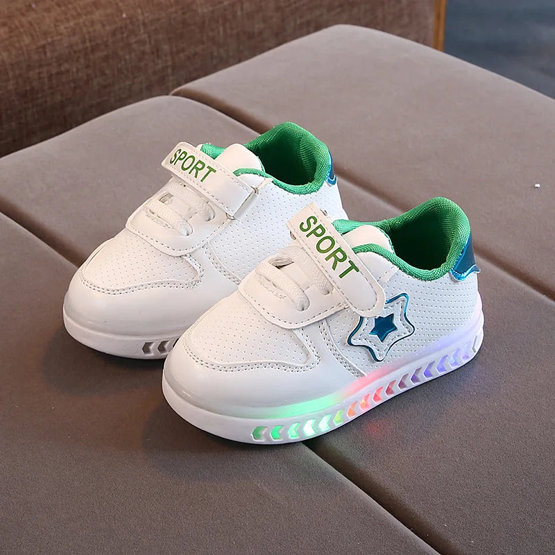 Kids' LED Light-Up Sneakers - Breathable Glowing Shoes for Boys & Girls