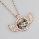 Collar con colgante de foto personalizado: joyería hip hop con diamantes de imitación personalizados