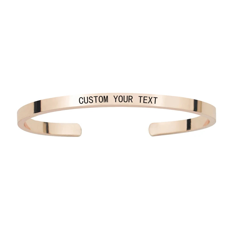 Custom Photo Cuff Bracelet for Women – Personalized Stainless Steel Jewelry Gift