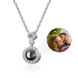 Custom Photo Projection Necklace - Personalized Heart Pendant with Picture Inside