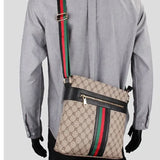 Men’s PVC Casual Crossbody Bag with Zipper Closure – Versatile Shoulder Bag for Everyday Use