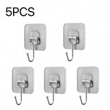 Ganchos de pared de PVC para bolsos, bufandas y accesorios: gancho de almacenamiento multiusos (negro, dorado, transparente) 