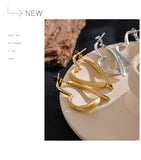 Heart-Shaped Stainless Steel Hoop Earrings with PVD Gold Plating – Elegant and Lightweight Jewelry for Women