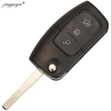 Durable 3-Button Ford Key Fob Shell Replacement with Uncut Blade