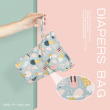 Bolsa organizadora de pañales para bebé, reutilizable, impermeable, bolsa de tela húmeda/seca, bolsa de almacenamiento para pañales de momia para llevar pañales desechables, ropa
