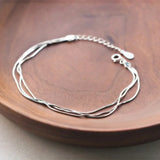 925 Sterling Silver Women's Chain Bracelet – Elegant, Lightweight & Timeless Jewelry