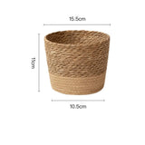 Nordic Style Rattan Woven Plastic Flower Pot with Stand