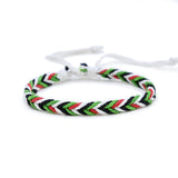 Pulsera con dijes geométricos para mujer: elegante cadena de cuerda de algodón con cierre de palanca