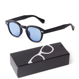 Gafas de sol redondas pequeñas con degradado azul de moda: gafas de sol cuadradas de diseño vintage con diseño de tortuga para hombres y mujeres