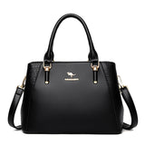 Vintage Leather Bucket Bag for Women – Soft Genuine Leather Handbag with Multiple Pockets