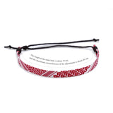 Pulsera con dijes geométricos para mujer: elegante cadena de cuerda de algodón con cierre de palanca