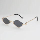 Gafas de sol poligonales pequeñas de moda para mujer: gafas de sol de marca de lujo con forma de ojo de gato