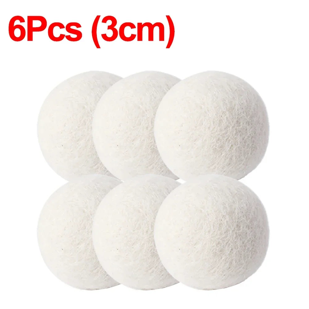 Bolas de lana reutilizables para secadora, suavizante de ropa, kit de bolas de lana ecológicas para secadora para lavadoras