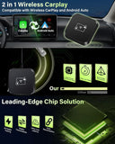 Wireless CarPlay & Android Auto Adapter - Universal Car Dongle for iPhone & Android