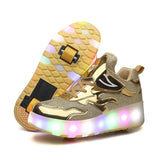 High-Top Waterproof LED Light-Up Shoes for Teens – Unisex Hook & Loop Sneakers (Ages 14+)