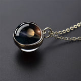 Trendy Glass Ball Pendant Necklace – Unisex Zinc Alloy Chain Design