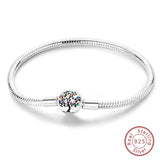 925 Sterling Silver Charm Bracelet for Women – Heart, Star, Moon & More
