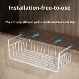 Cesta de almacenamiento colgante para montar en la pared: organizador de metal que ahorra espacio para la cocina, el armario y el gabinete 