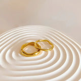 Minimalist Gold & Silver Stackable Rings – 18K Gold Plated Stainless Steel Jewelry for Women & Men